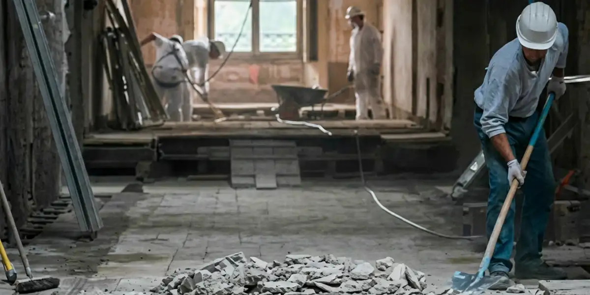 fire damage restoration professionals performing structural cleanup and restoration after a fire in Phoenix, AZ