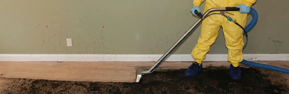 sewage removal service performing deep cleaning and extraction of sewage from an indoor area in Phoenix, AZ